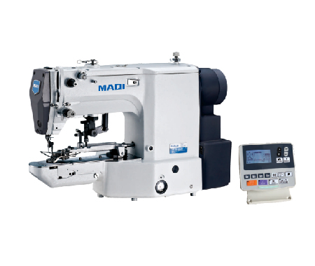 Electronic button attaching sewing machine
